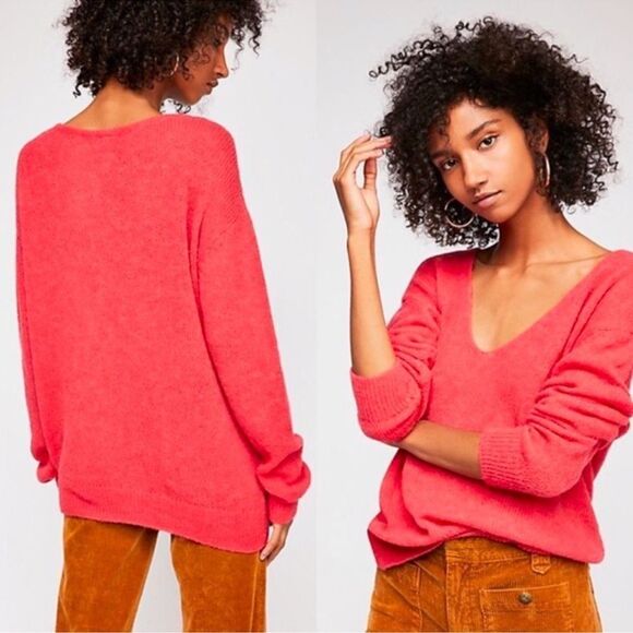 Free People Sudan Alpaca Belnd V-Neck Sweater - Picture 9 of 9